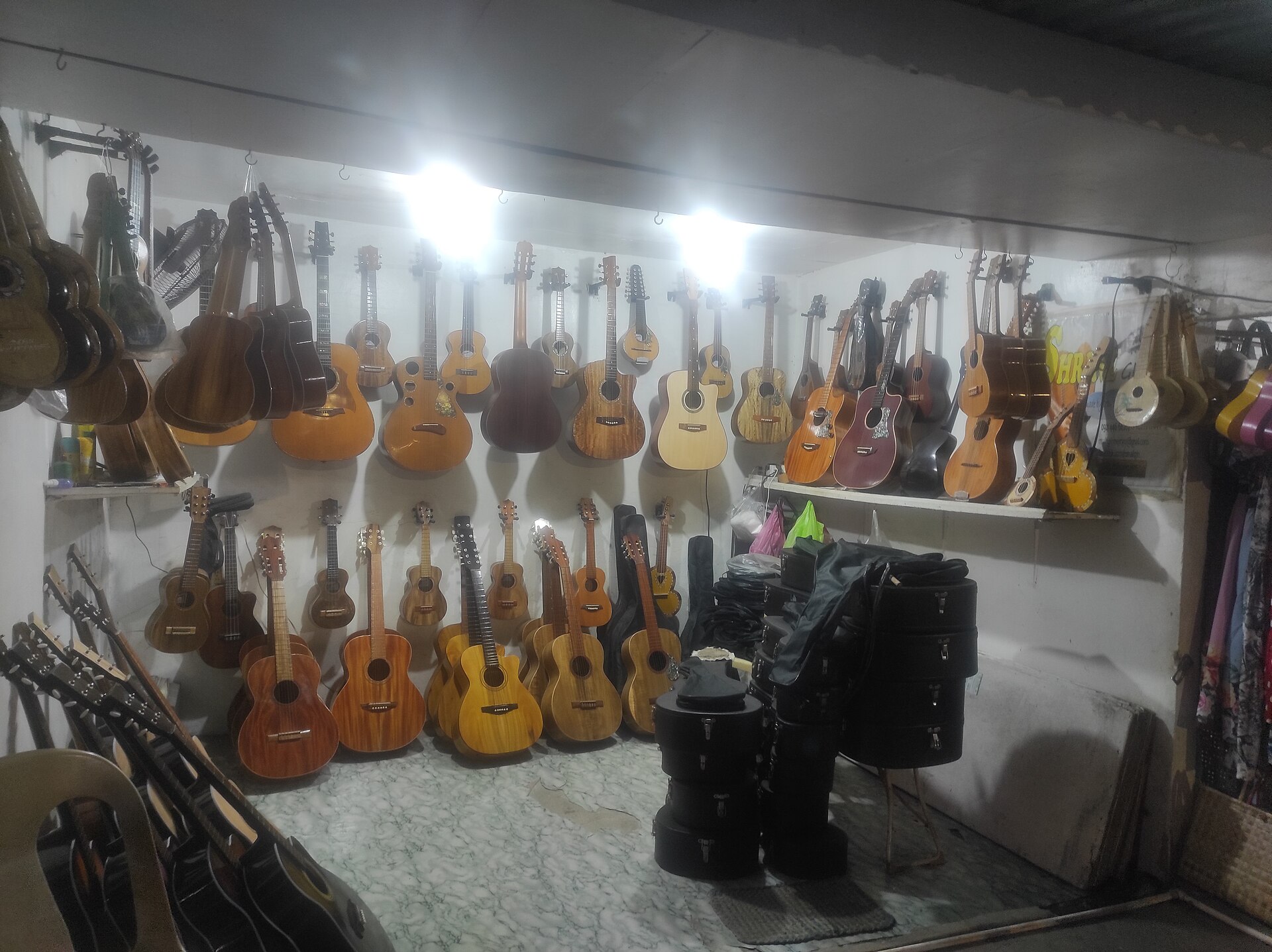Interior of a Guitar and Ukulele Shop