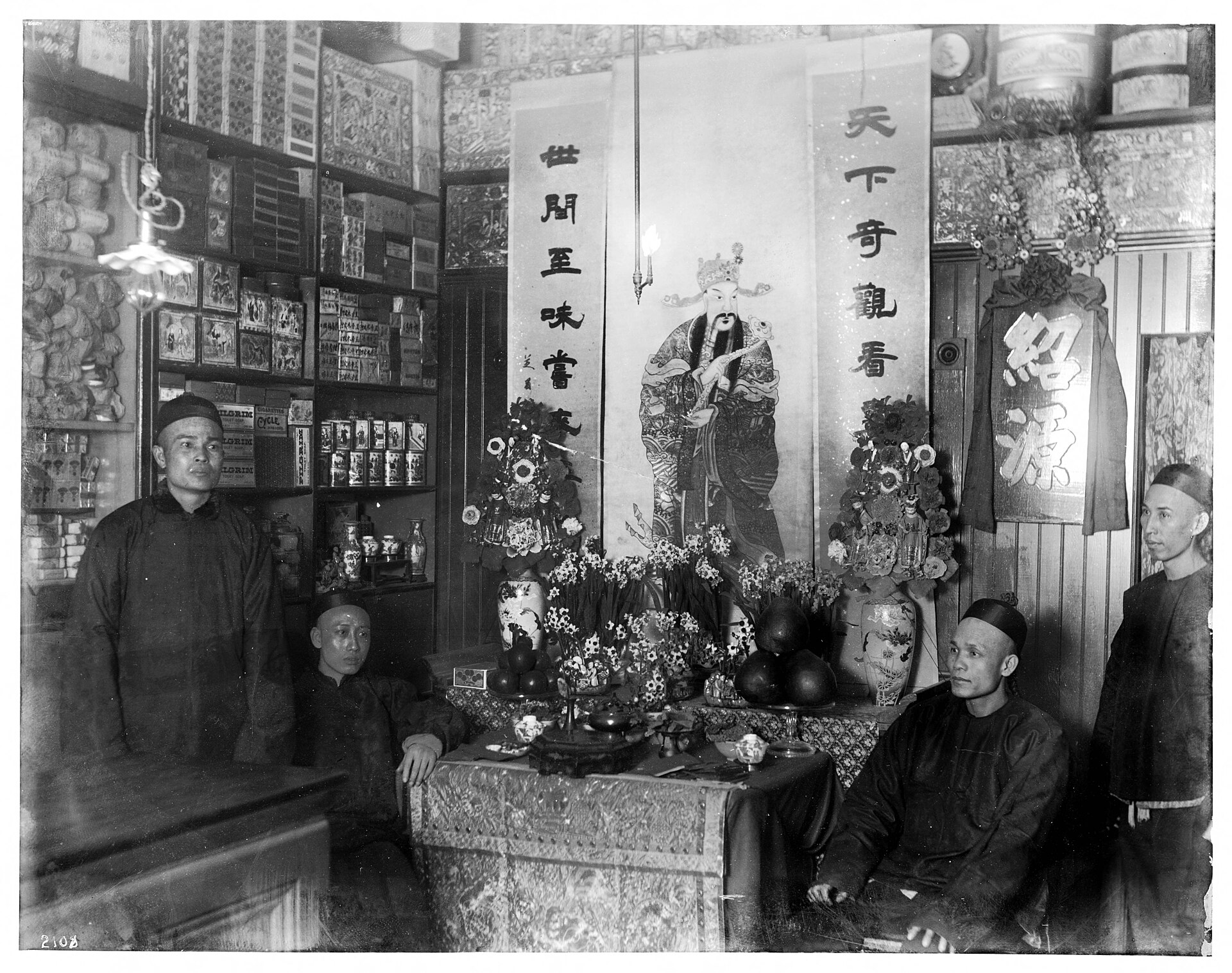 Interior of a Chinese shop at New Year's (CHS 2108)